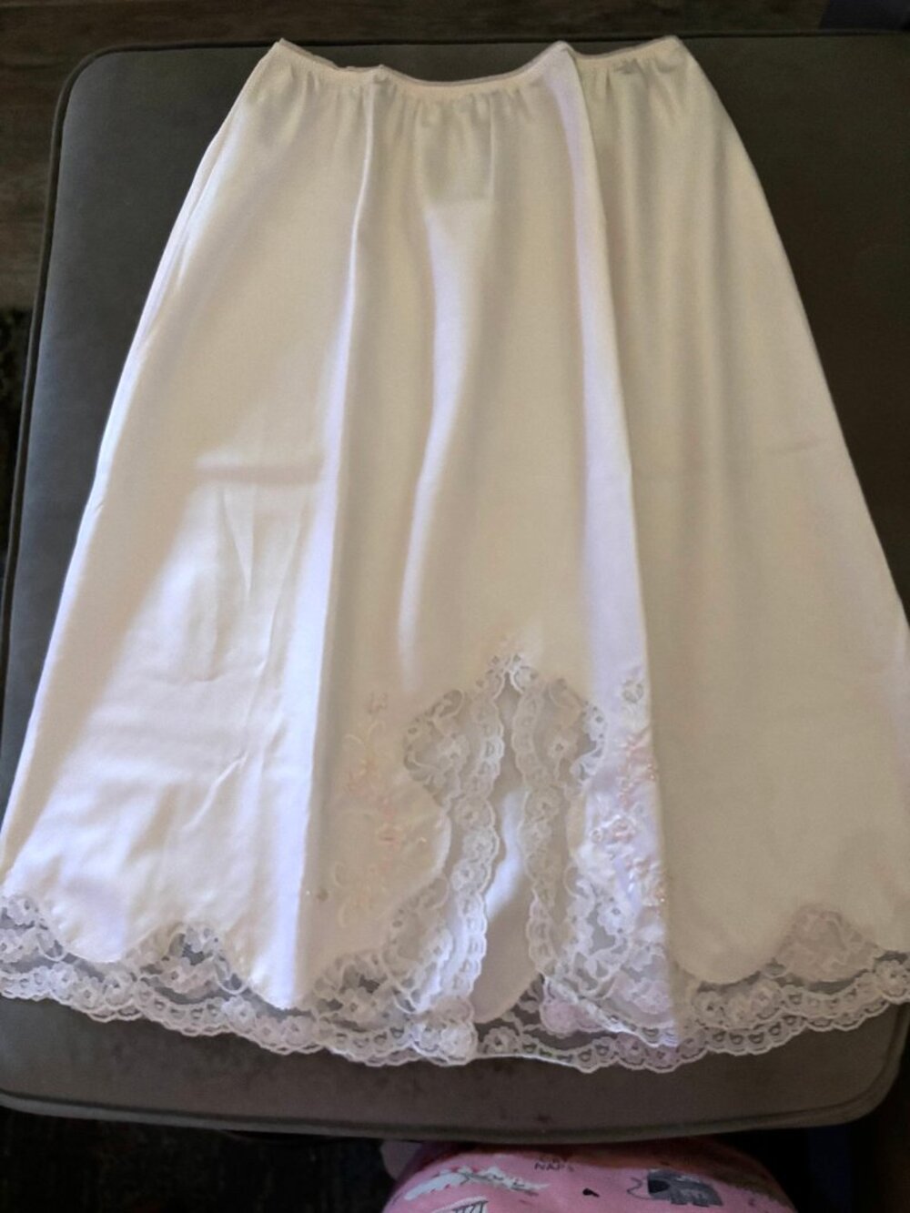 Sara Beth Half Slip in White, Size SMALL